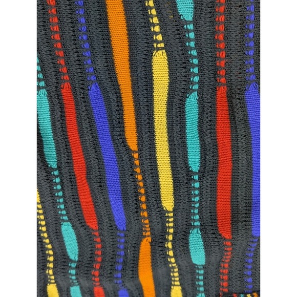 90s Cable Knit Sweater Mens LG Muticolor Cooj Style Grandpacore Alan Stuart Crew - Picture 6 of 10